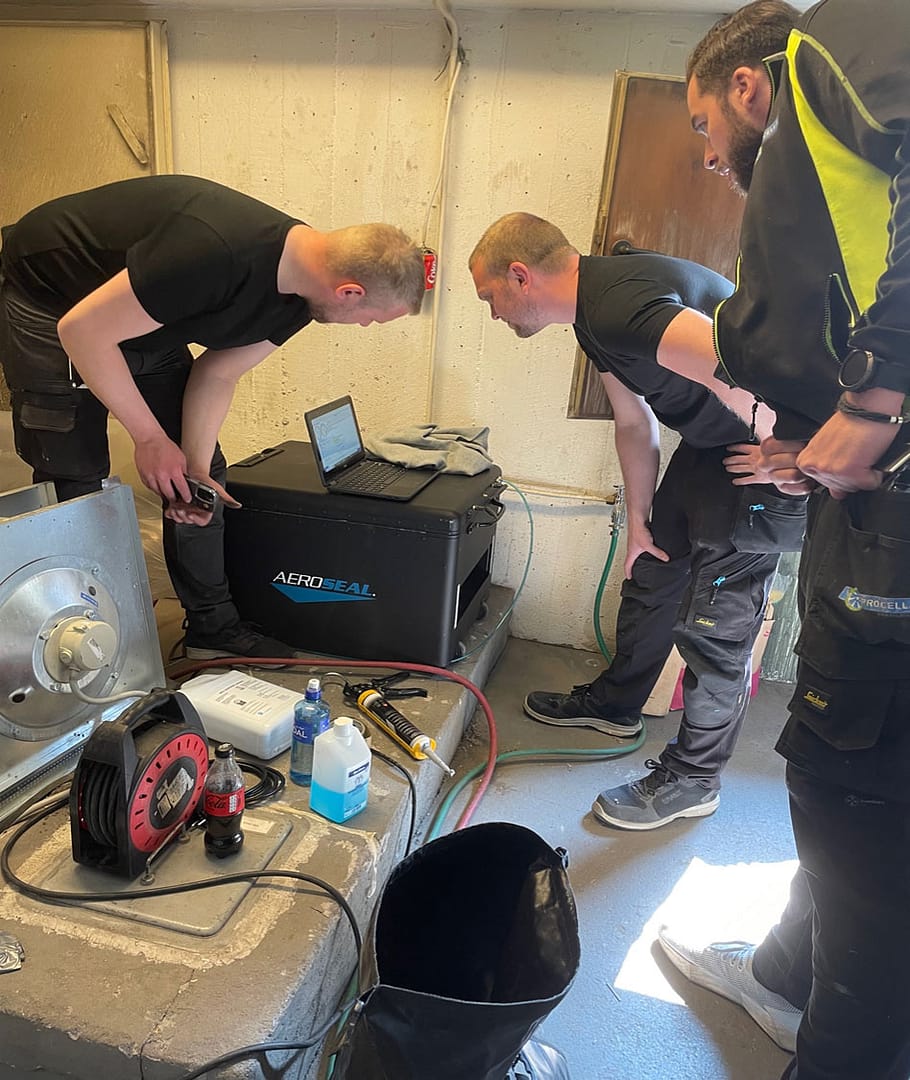 Aeroseal under process.