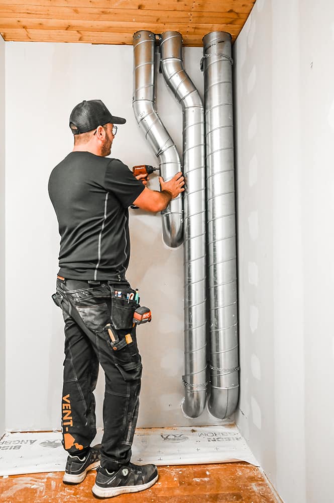 ventilationskanaler i klädkammare